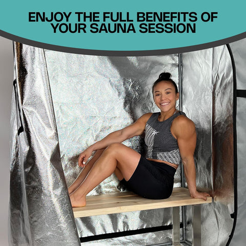 Sauna Rocket | Cedar and Stainless Steel 45'' Sauna Bench | Great for Sauna, Shower, and Steam Rooms